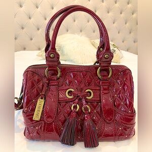 Lockheart Patent Satchel Purse